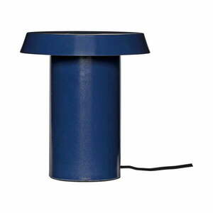 Niebieska metalowa lampa stołowa Keen – Hübsch obraz