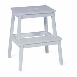 Biały stołek z drewna kauczukowego ze schodkiem Corg – Bonami Selection obraz
