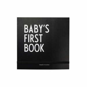 Czarna pamiątkowa książeczka dziecięca Design Letters Baby's First Book obraz