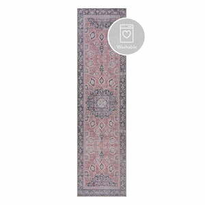 Różowy chodnik odpowiedni do prania 60x230 cm FOLD Somerton – Flair Rugs obraz