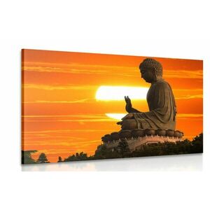 Obraz posąg Buddy o zachodzie słońca obraz