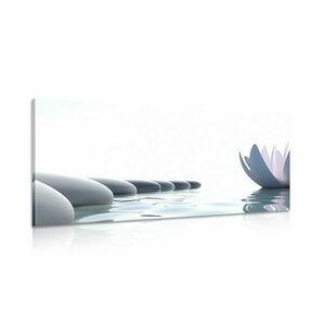 Obraz kwiat lotosu i kamienie Zen obraz