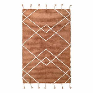 Brązowy dywan z bawełny wykonany ręcznie Nattiot Lassa, 100x150 cm obraz