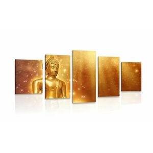 5-częściowy obraz złoty Budda obraz