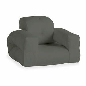Ciemnoszary fotel rozkładany odpowiedni na zewnątrz Karup Design OUT™ Hippo Dark Grey obraz
