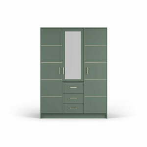 Zielona szafa z lustrem 147x200 cm Burren – Cosmopolitan Design obraz