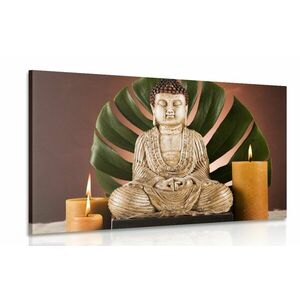 Obraz Budda z relaksującą martwą naturą obraz