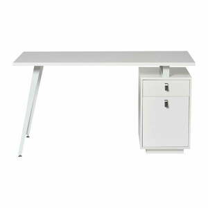 Białe biurko Marckeric Rudy, 140x60 cm obraz