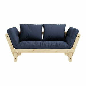 Sofa rozkładana z ciemnoniebieskim pokryciem Karup Design Beat Natural/Navy obraz