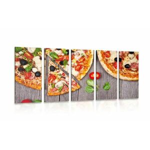 5-częściowy obraz pizza obraz