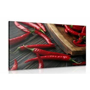 Obraz talerz z papryczkami chilli obraz