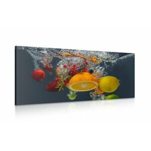 Obraz owoce wpadające do wody obraz