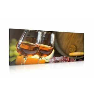 Obraz różowe wino w kieliszkach obraz