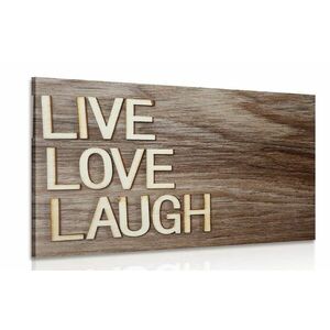 Obraz ze słowami - Live Love Laugh obraz