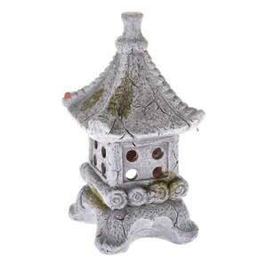Szary świecznik ceramiczny Dakls Pagoda obraz