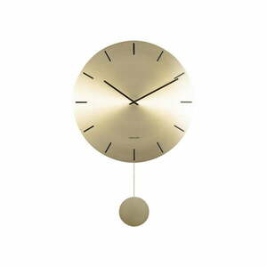 Zegar wahadłowy w kolorze złota Karlsson Impressive, ø 47 cm obraz