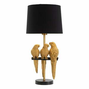 Czarna lampa stołowa Mauro Ferretti Parrots obraz