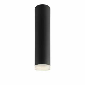 Czarna lampa sufitowa ze szklanym kloszem − LAMKUR obraz