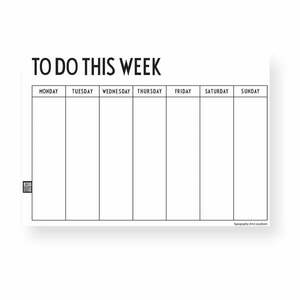 Biały tygodniowy planer Design Letters Weekly obraz