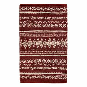 Czerwono-biały bawełniany dywan Webtappeti Ethnic, 55 x 180 cm obraz