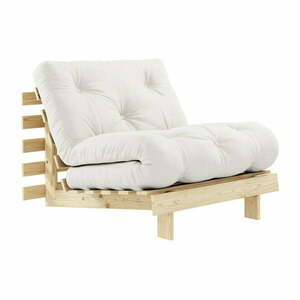 Fotel rozkładany z lnianym obiciem Karup Design Roots Raw/Natural obraz