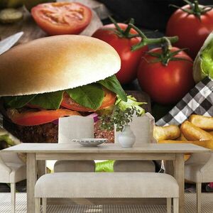 Samoprzylepna fototapeta amerykański hamburger obraz
