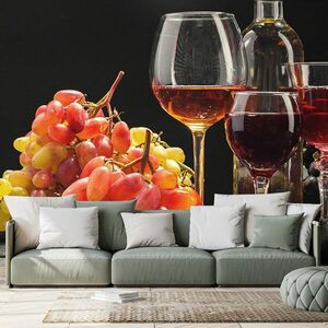 Samoprzylepna fototapeta wino z winogronem obraz