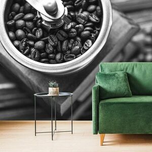 Samoprzylepna fototapeta czarno-biały młynek do kawy w stylu vintage obraz