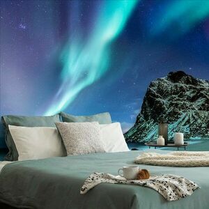 Samoprzylepna fototapeta zorza polarna w Norwegii obraz