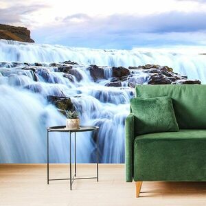 Samoprzylepna fototapeta wodospady na Islandii obraz