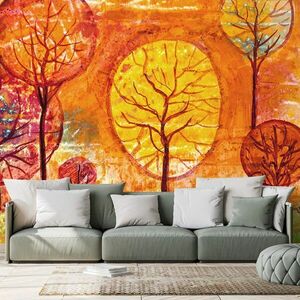 Samoprzylepna tapeta drzewa w kolorach jesieni obraz