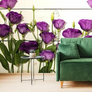 Samoprzylepna tapeta piękne fioletowe kwiaty obraz