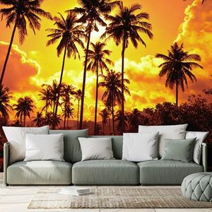 Samoprzylepna tapeta palmy kokosowe na plaży obraz