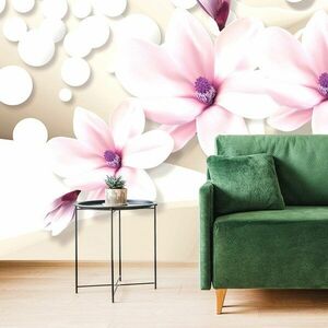 Samoprzylepna tapeta magnolii na abstrakcyjnym tle obraz