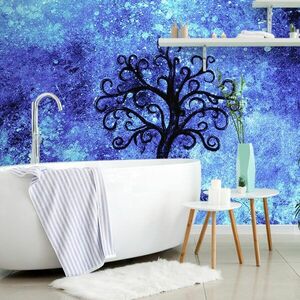 Samoprzylepna tapeta drzewo życia na niebieskim tle obraz