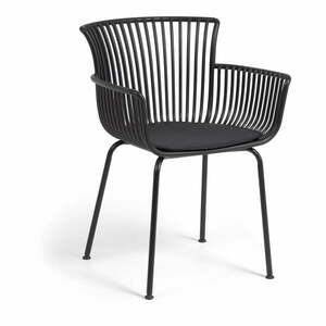 Czarne krzesło ogrodowe Kave Home Surpika obraz