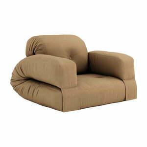 Rozkładany fotel z brązowym obiciem Karup Design Hippo Mocca obraz