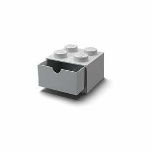 Szara skrzynka na biurko z szufladą Brick - LEGO® obraz