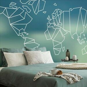 Samoprzylepna tapeta stylizowana mapa świata obraz