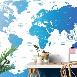 Samoprzylepna tapeta mapa świata z poszczególnymi państwami obraz