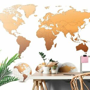 Samoprzylepna tapeta globusy z mapą świata obraz