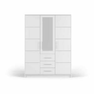 Biała szafa z lustrem 147x200 cm Derry – Cosmopolitan Design obraz