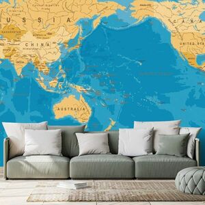 Samoprzylepna tapeta mapa świata w ciekawym designie obraz