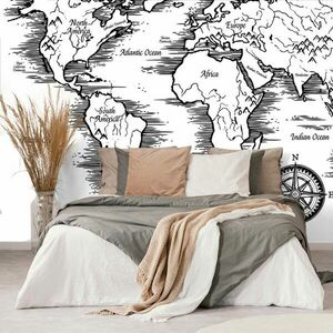 Samoprzylepna tapeta mapa świata w pięknym designie obraz