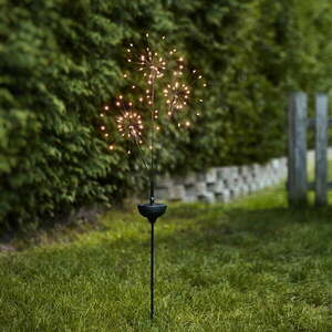 Ogrodowa lampa solarna LED z białymi diodami Star Trading Firework Triple, wys. 95 cm obraz