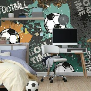 Samoprzylepna tapeta futbolowa piłka w nowoczesnym stylu obraz
