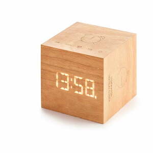 Budzik z drewna wiśniowego Gingko Cube Plus obraz