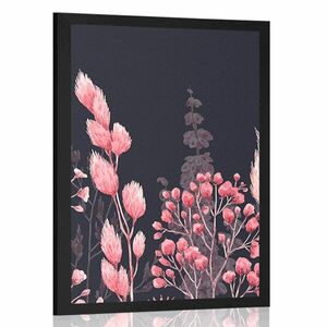Plakat odmiany trawy na różowo obraz