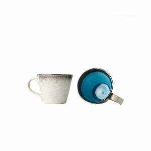 Niebiesko-biały ceramiczny kubek MIJ, 250 ml obraz