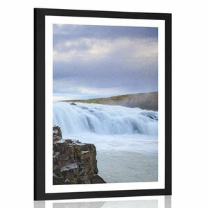 Plakat z passe-partout Islandzkie wodospady obraz